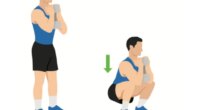 illustration of dumbbell goblet squats