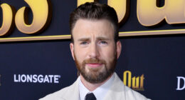 Chris Evans looks so different with long hair and beard at Red One premiere as fans say ‘that’s not Captain America!’