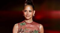 Halle Berry slips back into her sheer 2002 Oscars gown in fashion show and looks exactly the same 22 years later