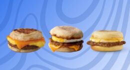 English Muffin breakfast sandwiches from Starbucks, Wendy