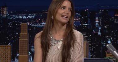 Katie Holmes, 45, stuns fans with youthful appearance on Jimmy Fallon as they say ‘she doesn’t age’