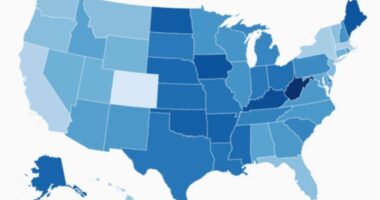 Record three-quarters of U.S. adults are now obese or overweight as map reveals fattest areas