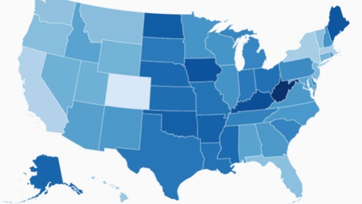 Record three-quarters of U.S. adults are now obese or overweight as map reveals fattest areas