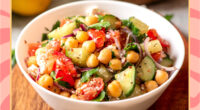 chickpea cucumber mediterranean salad