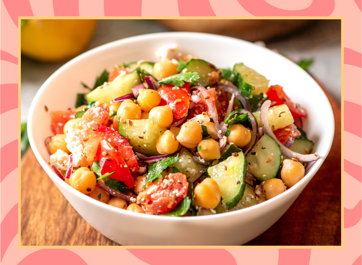 chickpea cucumber mediterranean salad