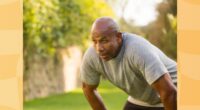 mature man feeling tired and fatigued after workout or run outdoors