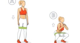 resistance band squats