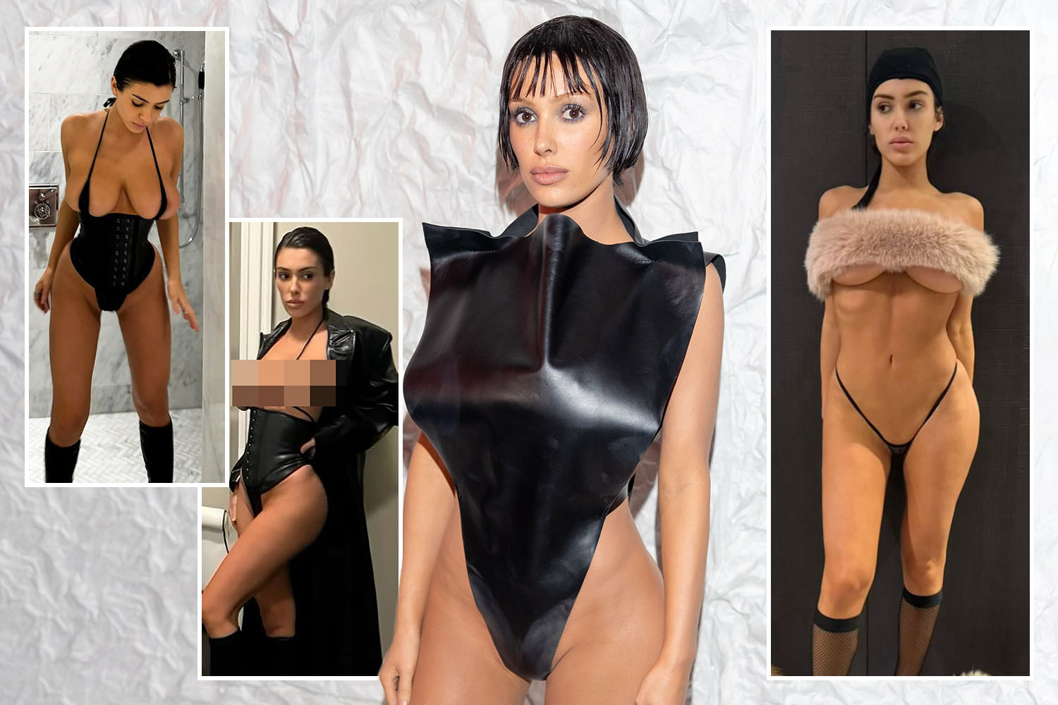 Bianca Censori’s most shocking looks of 2024 as Kanye West’s ex Kim Kardashian is accused of ‘copying her’