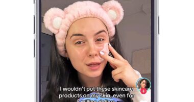 Experts warn TikTok advice to coat the face with potent skincare products 'is ruining women's skin'