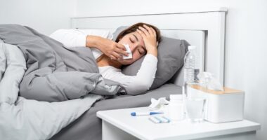 Flu EXPLOSION: Shocking one in four adults who are sick have flu - double last year's rate... as terrifying 'quad-demic' surge engulfs Britain hospitalising thousands