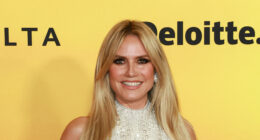 Heidi Klum glows in pearl-studded dress and shows off sideboob at the Mufasa premiere’s red carpet in LA