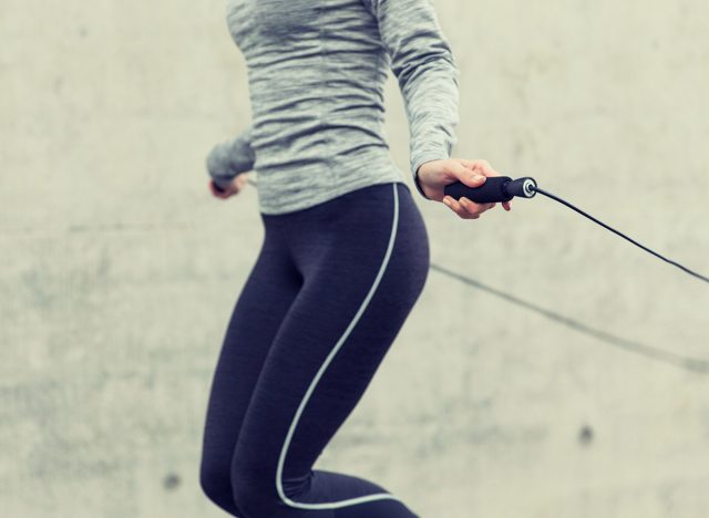 woman jumping rope