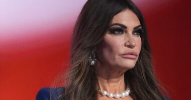 Kimberly Guilfoyle Sports Very Busty Dress As Don Jr. Split Explodes