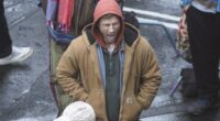 Moment Hollywood hunk Glen Powell braves Glasgow weather with ‘bizarre’ warm-up on set of 80s remake