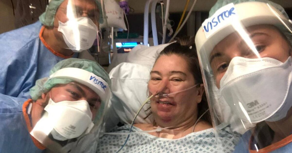 Mum "lucky to be alive" shares heart-wrenching family phone call before being put in coma