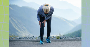 Woman with knee pain