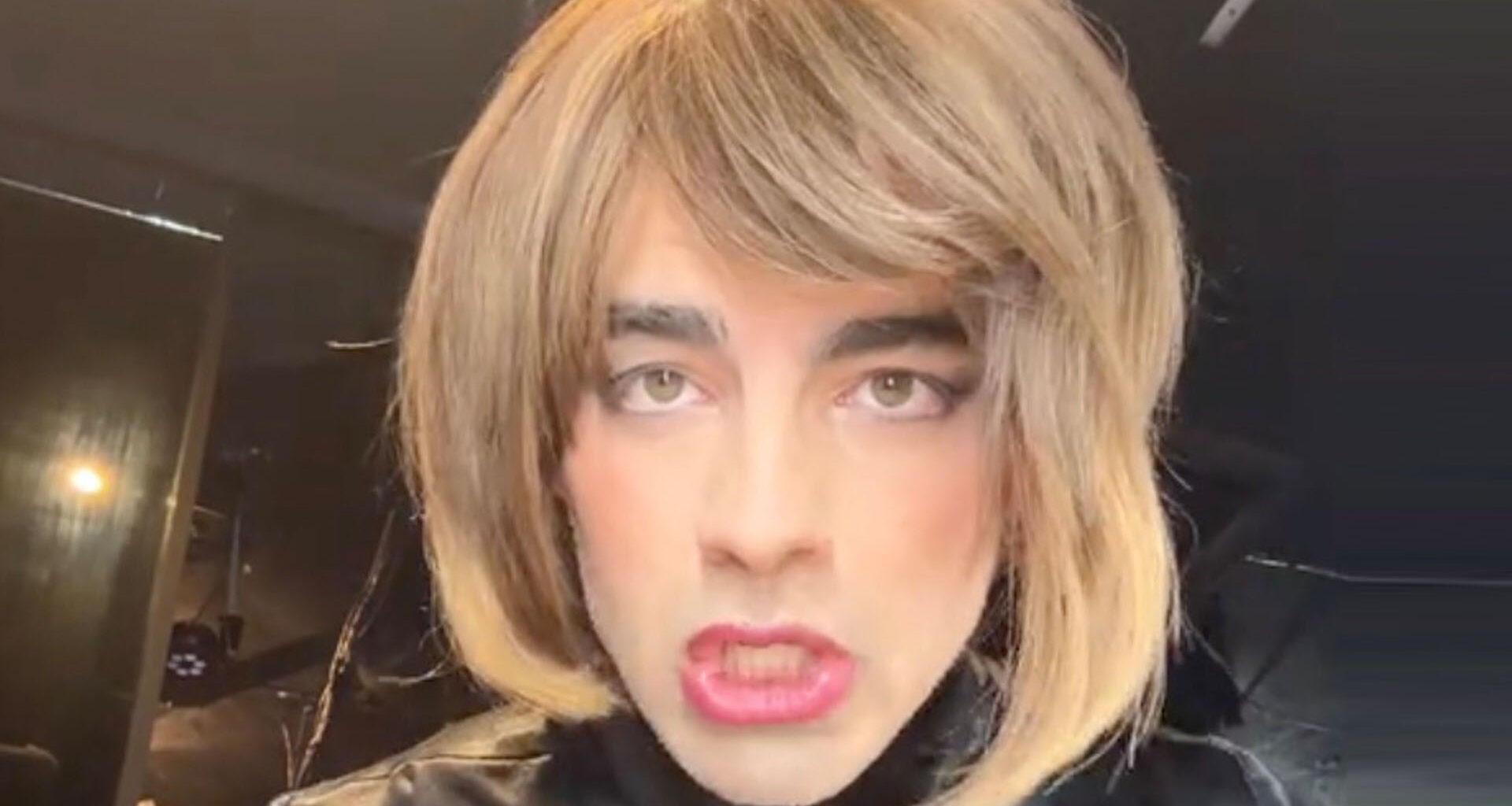 A-list singer goes into full drag for TikTok- can you guess who he is?