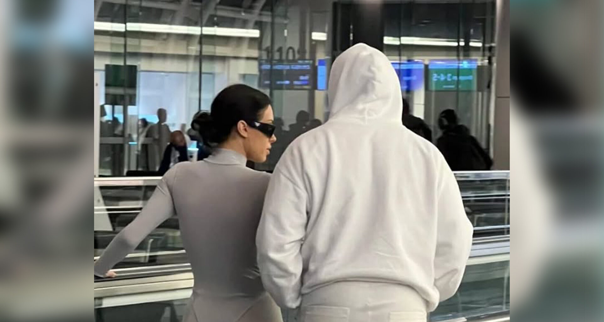 Bianca Censori shows off her underwear in see-through white jumpsuit at Tokyo airport with husband Kanye West