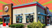 Burger King storefront on red and green background