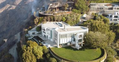 Chilling pics show how LA fires missed celeb homes by INCHES with Tom Hanks & Steven Spielberg’s mansions safe…for now