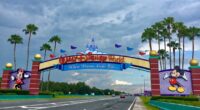 Orlando, Florida, USA - July 29, 2016: Entrance of Walt Disney World near Orlando