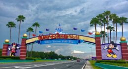 Orlando, Florida, USA - July 29, 2016: Entrance of Walt Disney World near Orlando