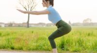 woman doing squats, concept of workouts that burn the most fat