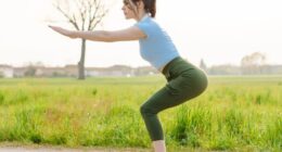 woman doing squats, concept of workouts that burn the most fat