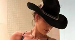 Jennifer Lopez, 55, strips off to bikini and cowboy hat in Aspen as she celebrates New Year after split from Ben Affleck