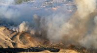 LA wildfire spreads towards Kardashian enclave as celebs including Bella Hadid & Paris Hilton count cost of devastation