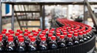 Bottling factory - Black juice or soft drink bottling line for processing and bottling juice into bottles