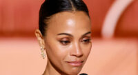 Zoe Saldana bizarrely crashes Golden Globes stage during Best Song speech as ’embarrassed’ fans beg star to ‘sit down’