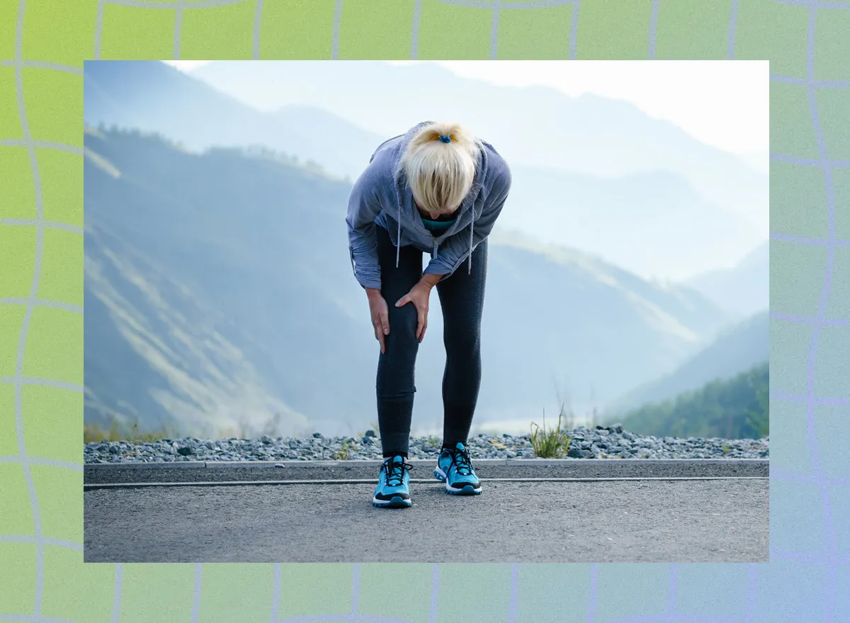 Woman with knee pain