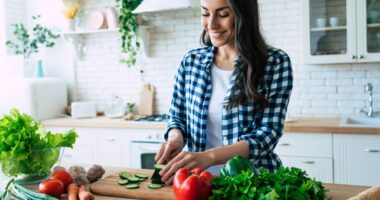 cooking healthy food