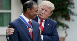 Donald Trump's Big White House Moment With Tiger Woods Is Sure To Put A Knife In You Know Who