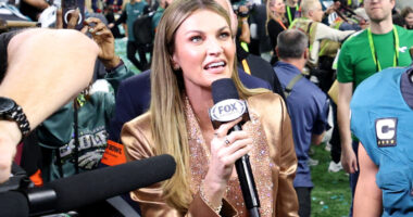 Erin Andrews Bares Her Long Legs For 2025 Super Bowl In Risqué Mini-Dress