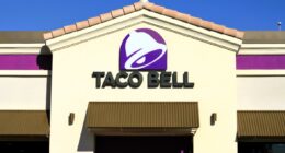 Chandler, arizona - Nov. 21 2023: Exterior of a modern Taco Bell store with sign. Charter Foods is a YUM Brands franchisee that operates Taco Bell and other fast-food restaurants in the U.S.