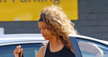 Tyra Banks chows down on a McDonald’s burger in sweats on fast food drive-thru run with son in Sydney