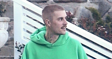 Justin Bieber’s pin thin frame drowns in hoodie in LA as wife Hailey hits Paris Fashion Week amid divorce rumors