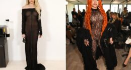 Paris Jackson and Ice Spice stun in completely see-through nude outfits as they turn heads at Paris Fashion Week