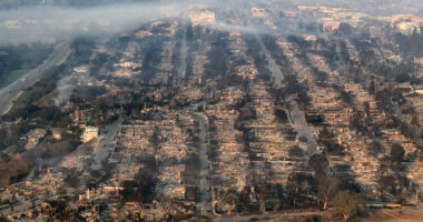 Ring of steel surrounds Oscars as Hollywood elite set to party near fire-destroyed communities still battling to recover