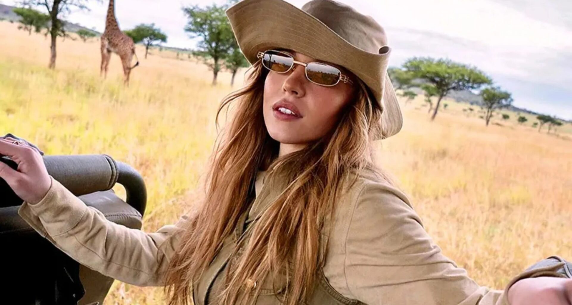 Sydney Sweeney shows her wild side as she poses for safari snaps in khaki gear