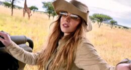 Sydney Sweeney shows her wild side as she poses for safari snaps in khaki gear