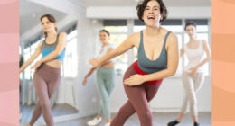 Woman dancing in a class.